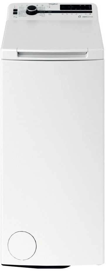 Whirlpool | Skalbimo mašina | TDLRB 7232BS EU | Energy efficiency class D | Top loading | Skalbimo talpa 7kg | 1200 RPM | Gylis 60 cm | Plotis 40 cm | LED | Baltas