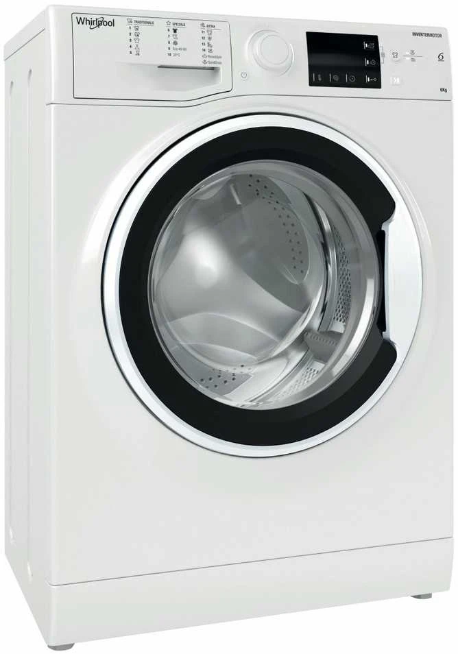 Whirlpool | Skalbimo mašina | WRBSB 6249 W EU | Energy efficiency class C | Front loading | Skalbimo talpa 6kg | 1200 RPM | Gylis 43 cm | Plotis 60 cm | LED | Baltas
