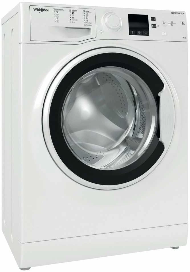 WHIRLPOOL Skalbimo mašina WRBSS 6249 W EU, 6kg, 1200 rpm, Energy class C, Gylis 42.5 cm, Inverter motor
