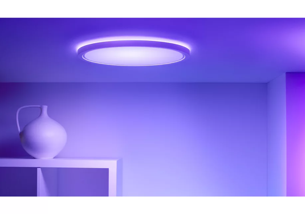 Lubinis šviestuvas WiZ Smart WiFi SuperSlim Ceiling 545mm, Baltas | 32 W | 2200-6500 K (RGB)