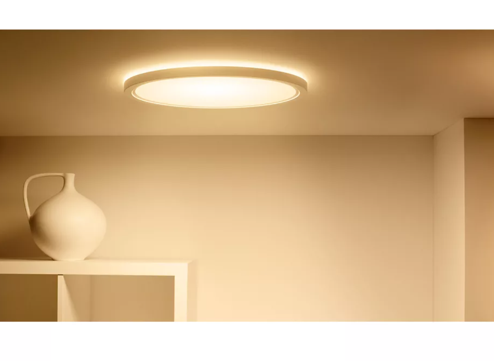 Lubinis šviestuvas WiZ Smart WiFi SuperSlim Ceiling 545mm, Baltas | 32 W | 2200-6500 K (RGB)