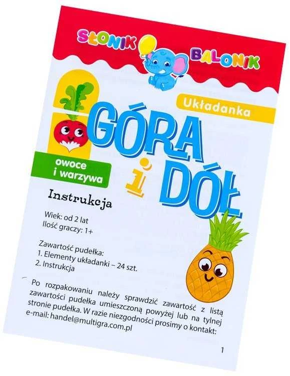 Multigra Dėlionės viršus ir apačia - vaisiai daržovės