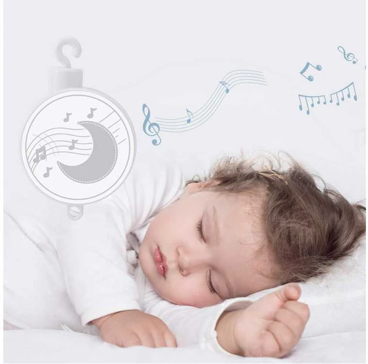 Jokomisiada Karuselė su muzikos dėžute pliušinei lovai