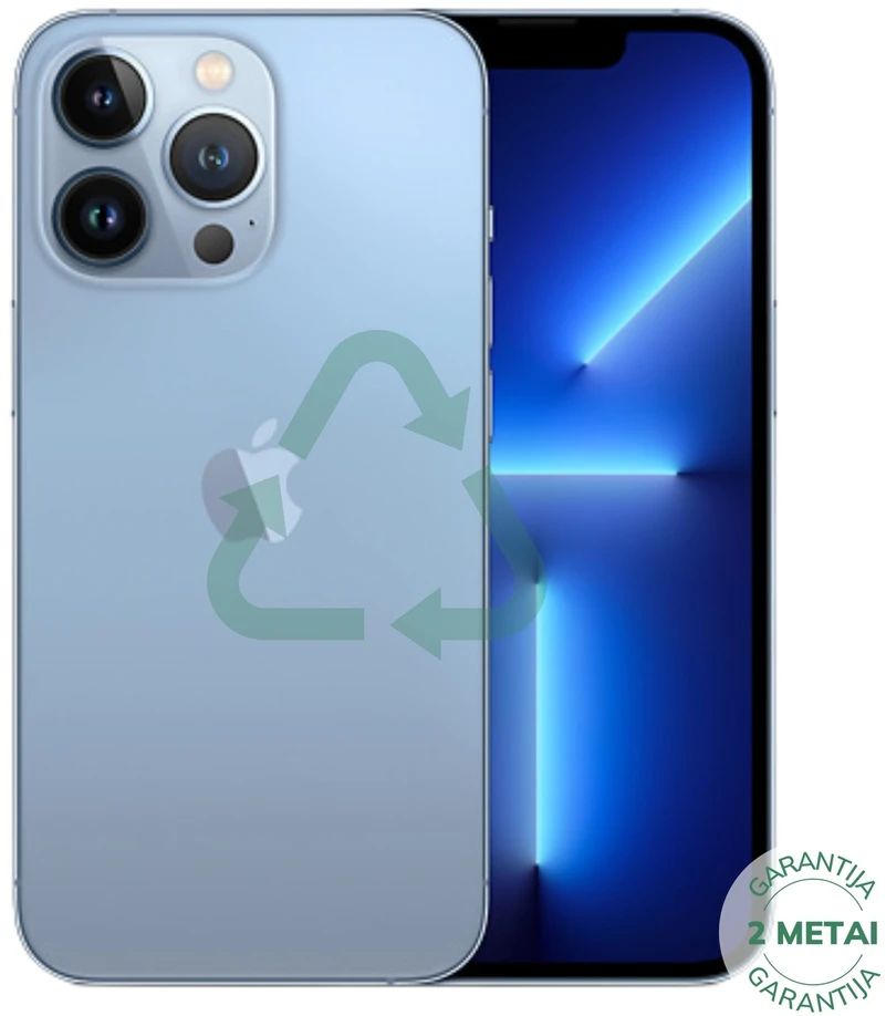 Apple Atnaujintas iPhone 13 Pro Max Sierra Mėlyna 128GB (būklė kaip naujas)