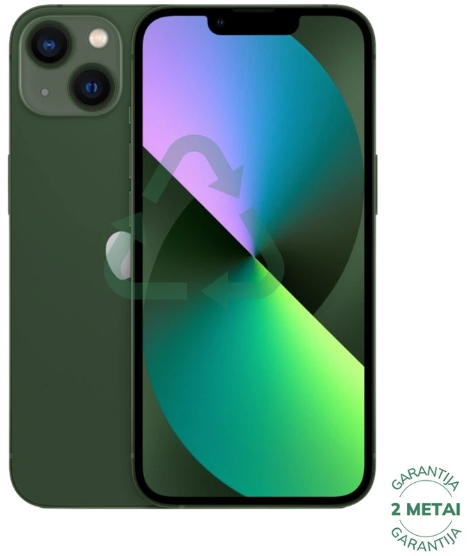 Apple Atnaujintas iPhone 13 Žalias 128GB (būklė kaip naujas)