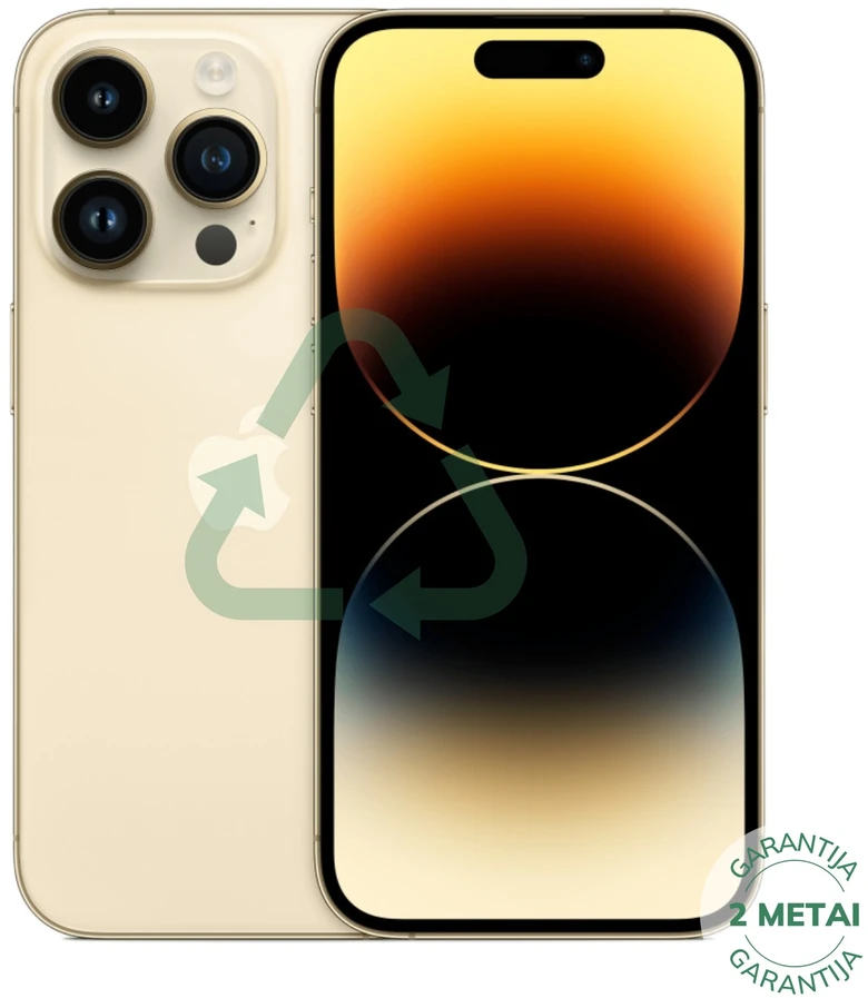 Apple Atnaujintas iPhone 14 Pro Gold 256GB (būklė kaip naujas)