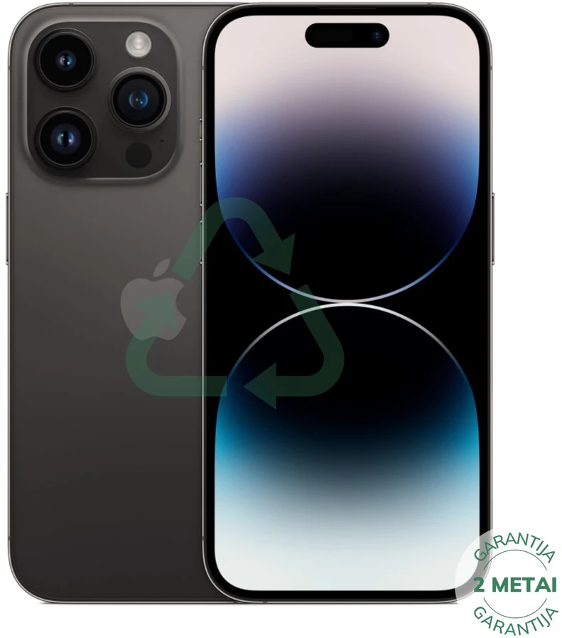Apple Atnaujintas iPhone 14 Pro Space Juodas 128GB (būklė kaip naujas)