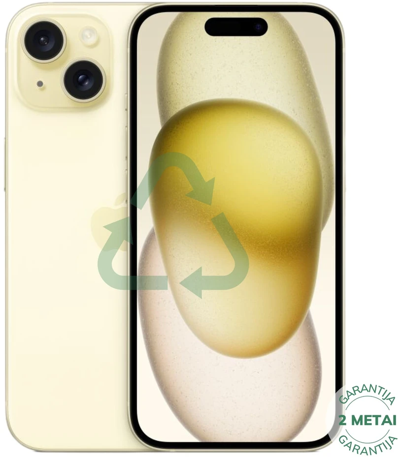 Apple Atnaujintas iPhone 15 Plus Geltona 256GB (būklė kaip naujas)
