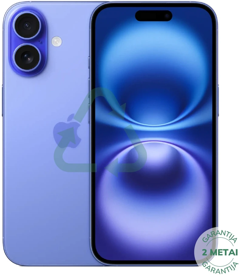 Apple Atnaujintas iPhone 16 Ultramarine 128GB (būklė kaip naujas)