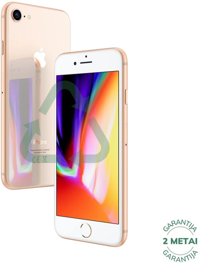 Apple Atnaujintas iPhone 8 Gold 128GB (būklė kaip naujas)
