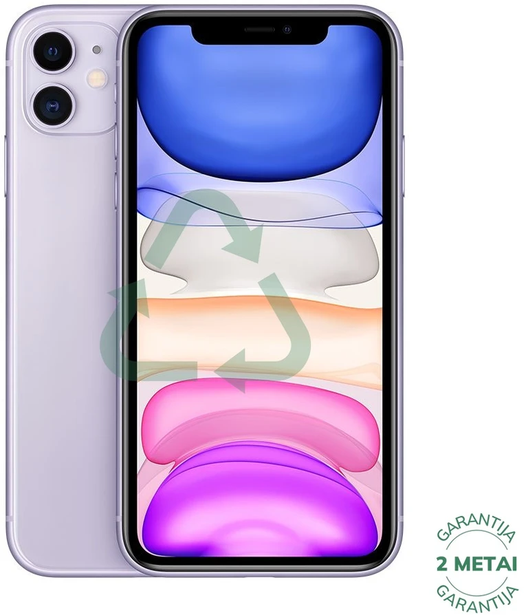 Apple Atnaujintas iPhone 11 Violetinė 128GB (būklė kaip naujas)