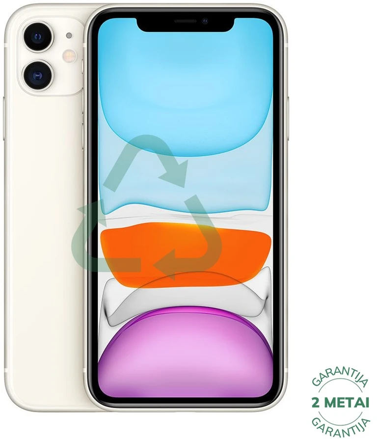 Apple Atnaujintas iPhone 11 Baltas 64GB (būklė kaip naujas)
