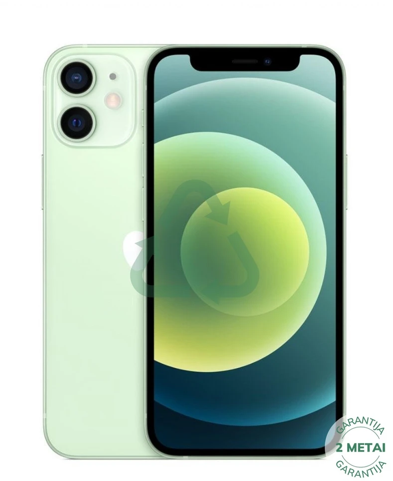 Apple Atnaujintas iPhone 12 Mini Žalias 128GB (būklė kaip naujas)