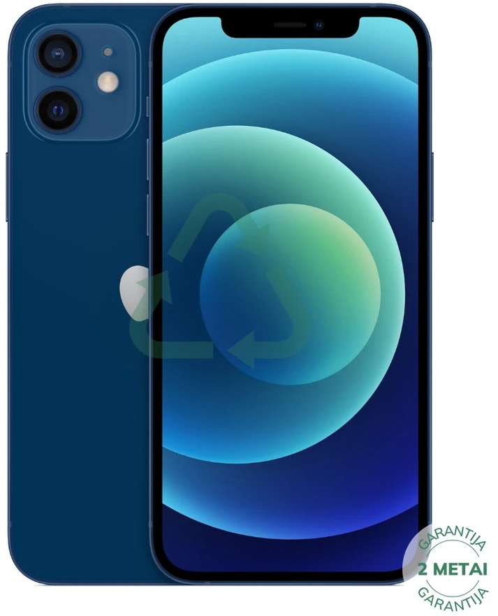 Apple Atnaujintas iPhone 12 Mini Mėlyna 64GB (būklė kaip naujas)