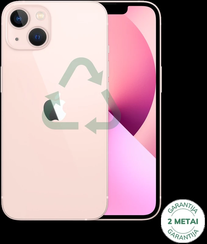 Apple Atnaujintas iPhone 13 Rožinė 128GB (būklė kaip naujas)
