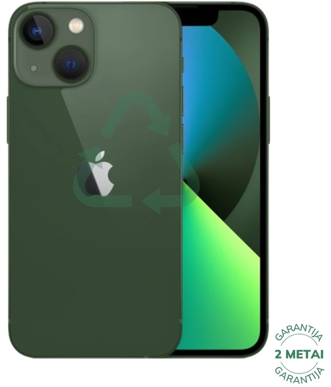 Apple Atnaujintas iPhone 13 Mini Žalias 128GB (būklė kaip naujas)