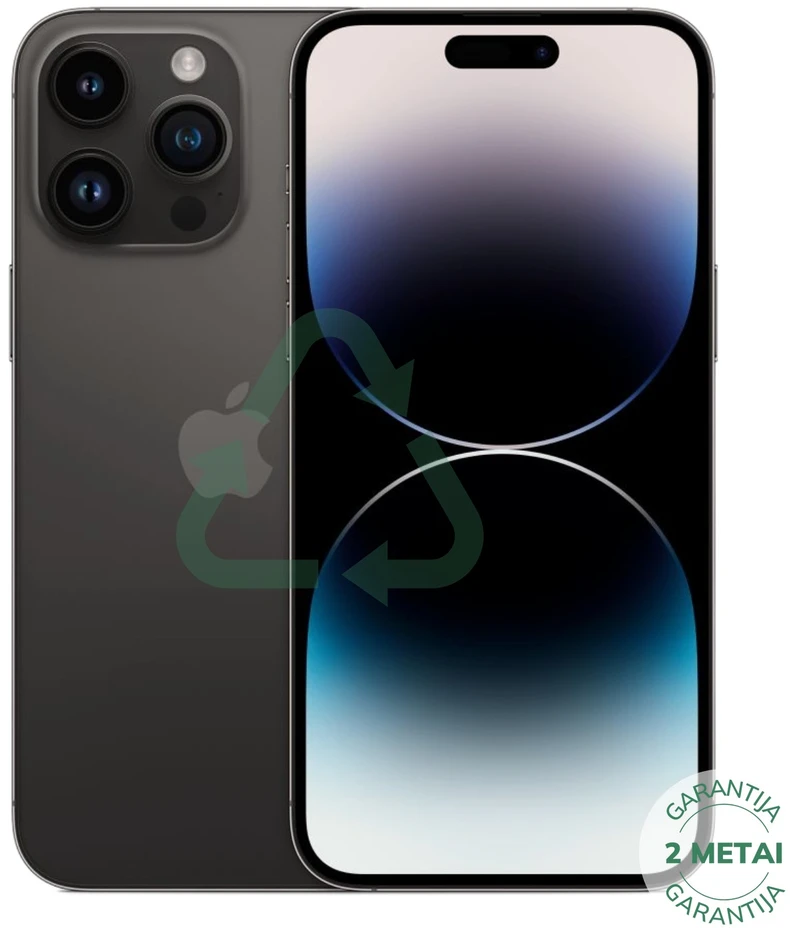 Apple Atnaujintas iPhone 14 Pro Max Space Juodas 256GB (būklė kaip naujas)