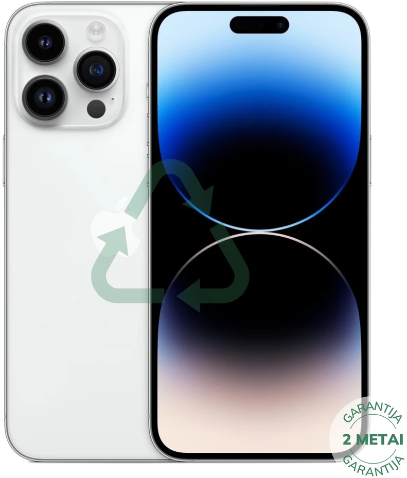 Apple Atnaujintas iPhone 14 Pro Max Sidabrinis 256GB (būklė kaip naujas)