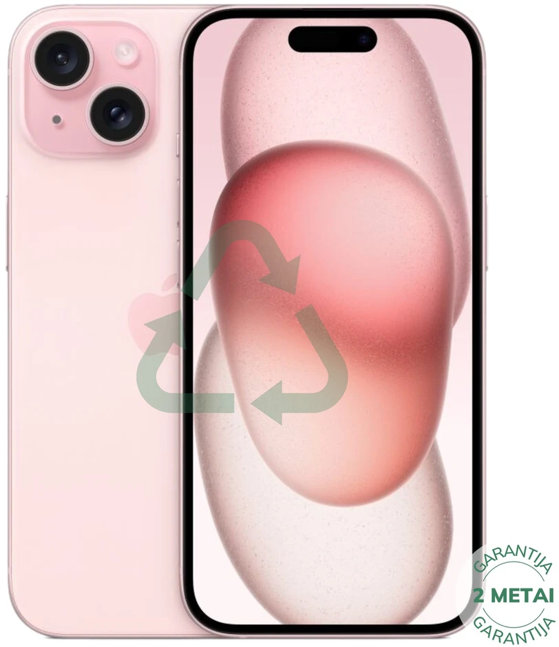 Apple Atnaujintas iPhone 15 Plus Rožinė 256GB (būklė kaip naujas)