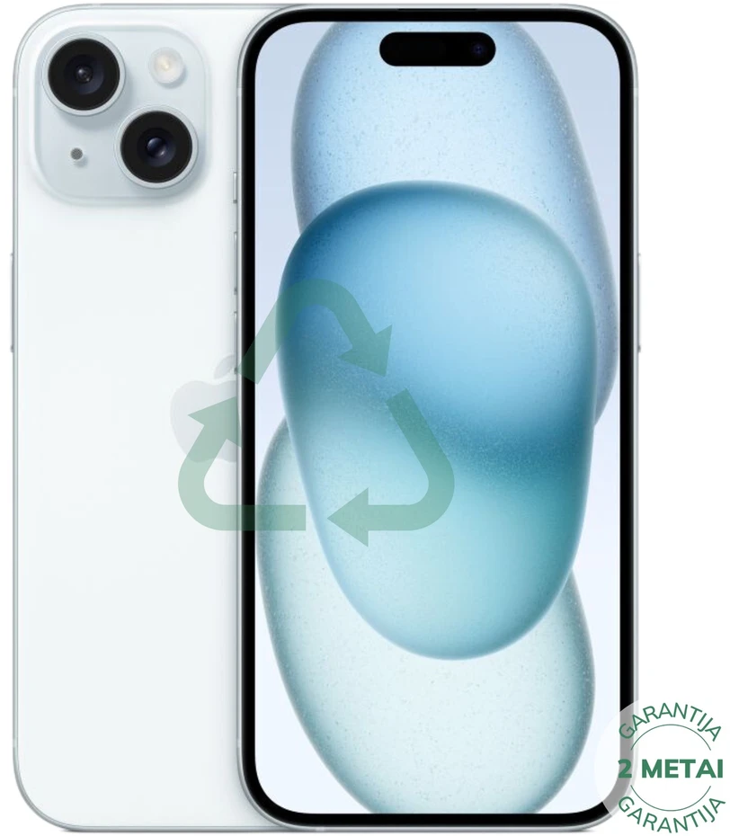 Apple Atnaujintas iPhone 15 Plus Mėlyna 256GB (būklė kaip naujas)