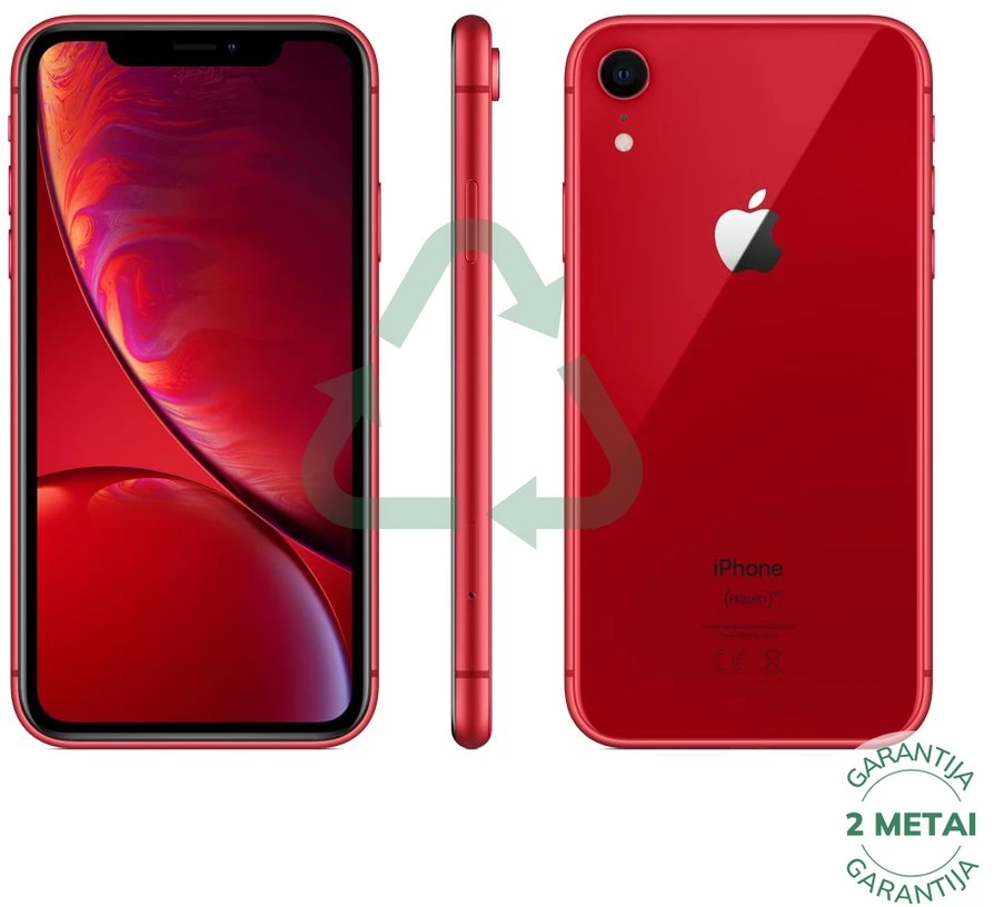 Apple Atnaujintas iPhone XR Raudona 64GB (būklė kaip naujas)