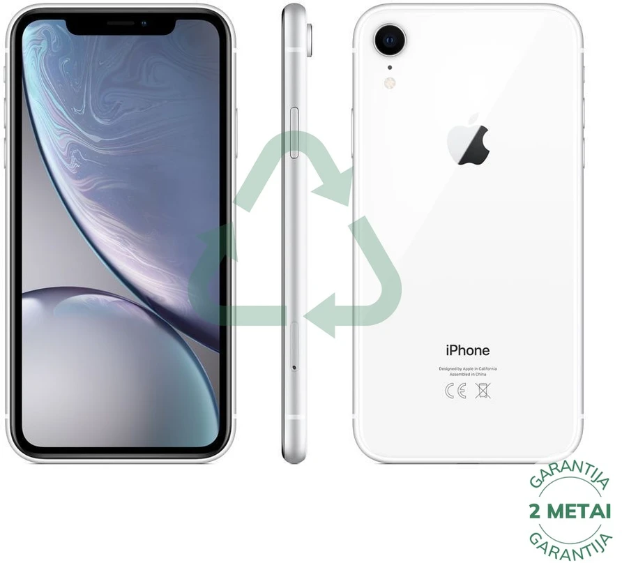 Apple Atnaujintas iPhone XR Baltas 64GB (būklė kaip naujas)