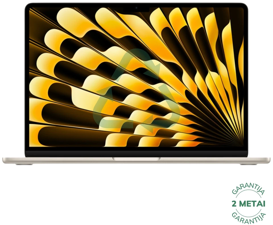 Apple Atnaujintas MacBook Air 2024 Retina 13" - M3 10C GPU / 16GB / 512GB SSD / Starlight (būklė kaip naujas)
