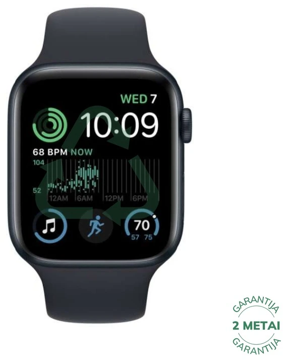 Atnaujintas Apple Watch SE 2.gen 44mm GPS + Cellular Aluminum / Midnight (būklė kaip naujas)
