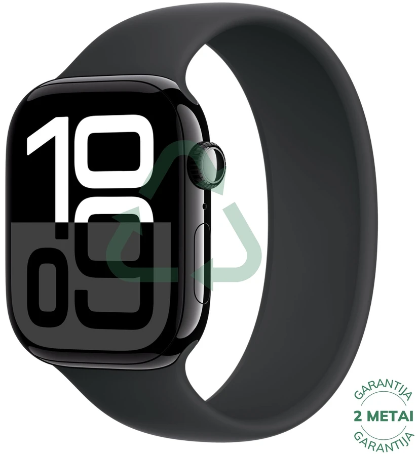 Atnaujintas Apple Watch Series 10 42mm GPS Aluminum / Jet Juodas (būklė kaip naujas)