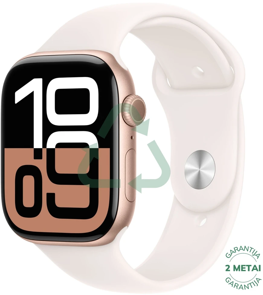 Atnaujintas Apple Watch Series 10 46mm GPS Aluminum / Rose Gold (būklė kaip naujas)