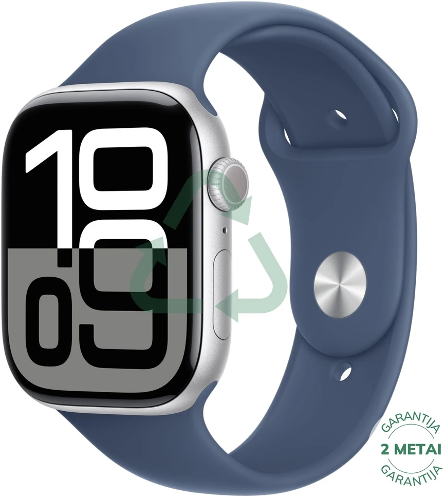 Atnaujintas Apple Watch Series 10 46mm GPS Aluminum / Sidabrinis (būklė kaip naujas)