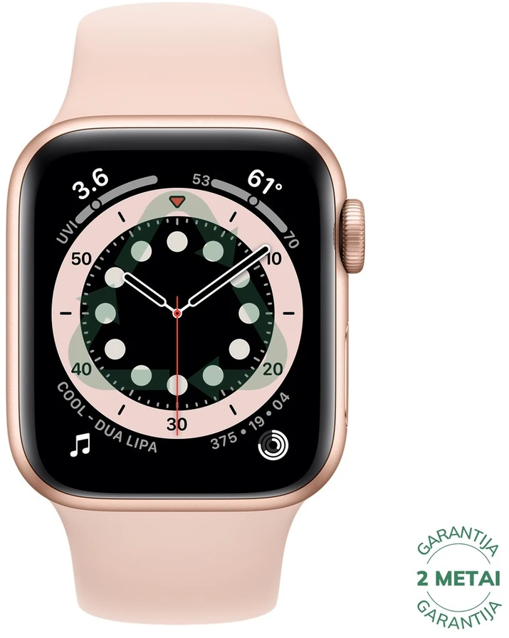 Atnaujintas Apple Watch Series 6 40mm Aliuminio GPS / Gold (būklė kaip naujas)