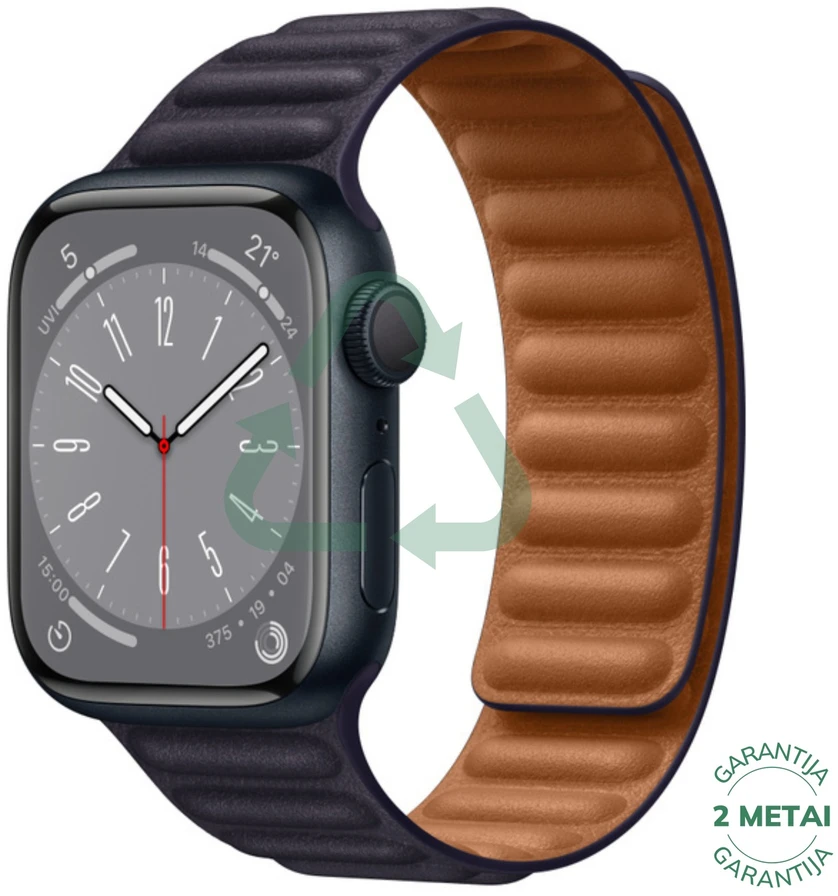 Atnaujintas Apple Watch Series 8 41mm GPS Aluminum / Midnight (būklė kaip naujas)