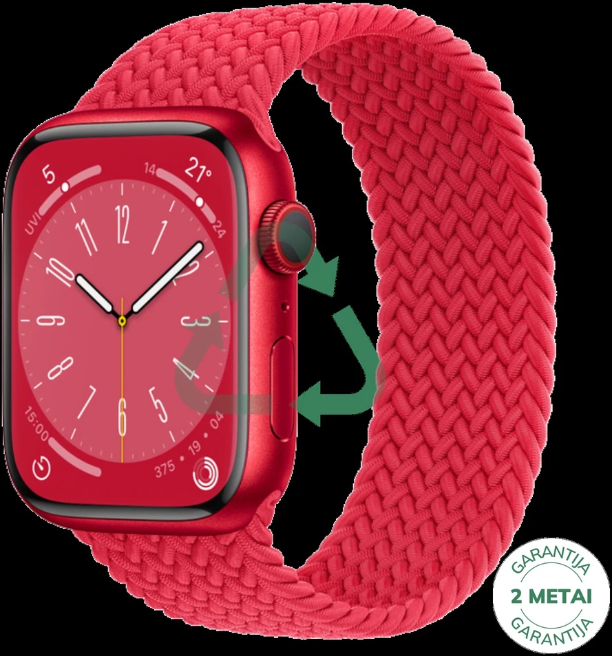 Atnaujintas Apple Watch Series 8 45mm GPS + Cellular Aluminum / Raudona (būklė kaip naujas)