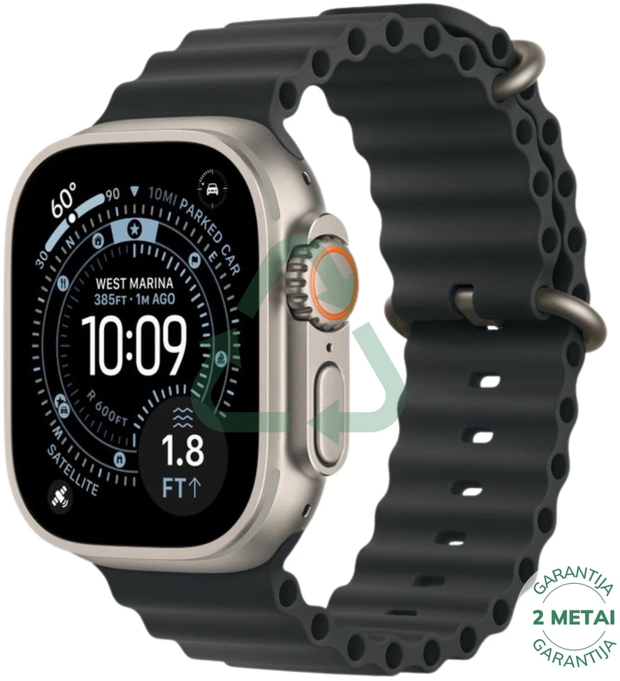 Atnaujintas Apple Watch Ultra 3 49mm GPS + Cellular Titanium / Natural (būklė kaip naujas)