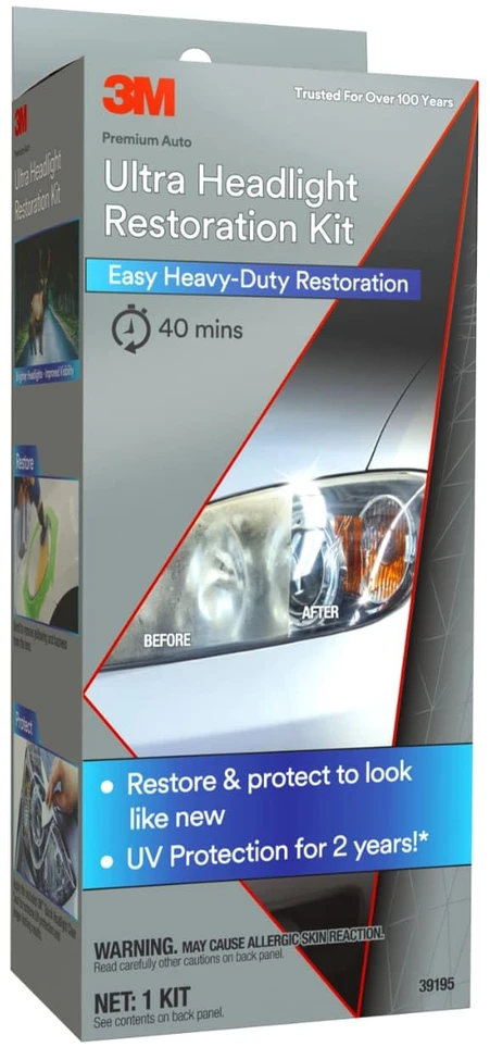 3M automobilinių žibintų atnaujinimo rinkinys Ultra plastikiniams lęšiams 39195
