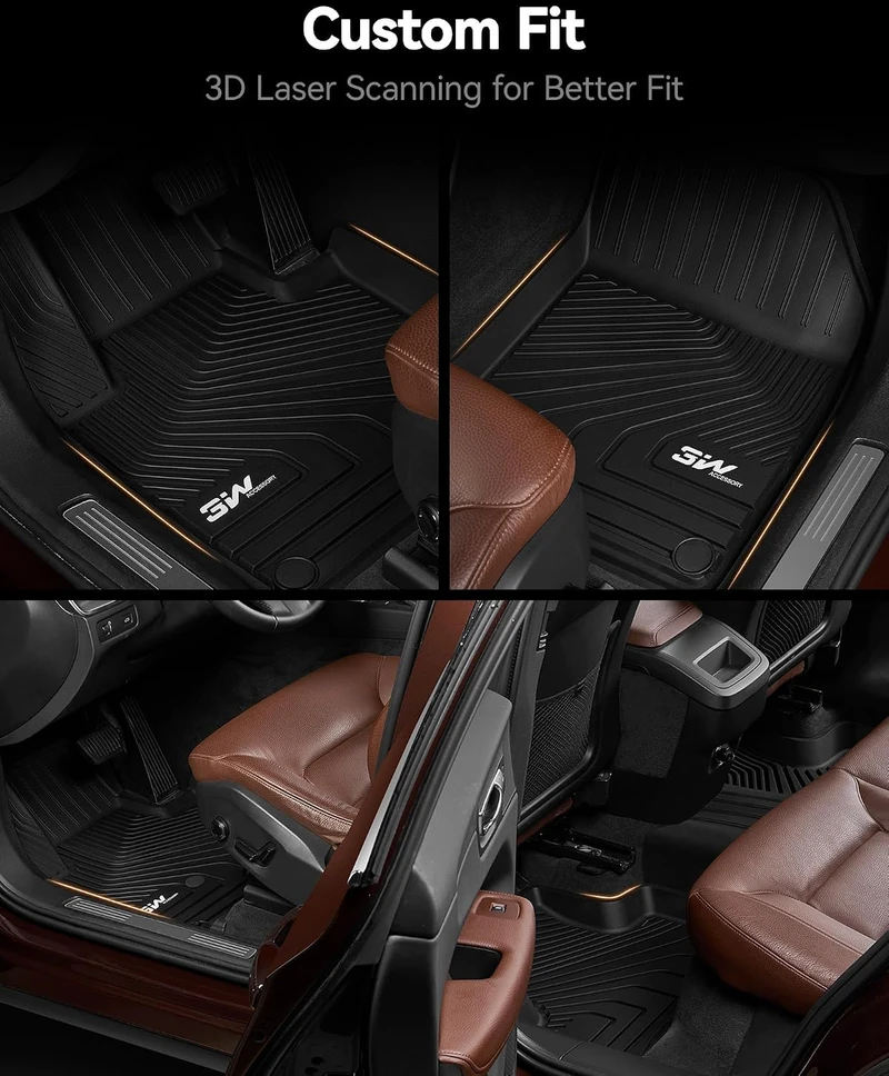3W automobiliniai kilimėliai su bagažinės kilimėliu Volvo XC60 2018–2025, 3W-Volvo XC60