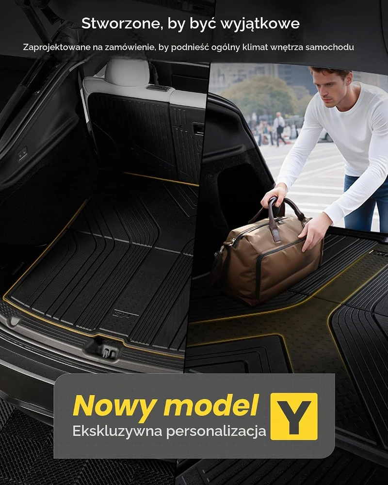 3W bagažinės apsauginis kilimėlis Tesla Model Y Juniper 2025–2026, TPE, 116 × 58 cm