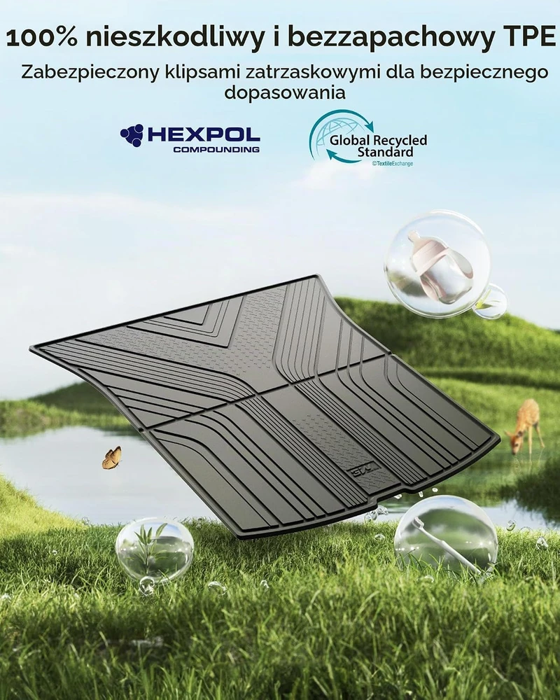 3W bagažinės apsauginis kilimėlis Tesla Model Y Juniper 2025–2026, TPE, 116 × 58 cm