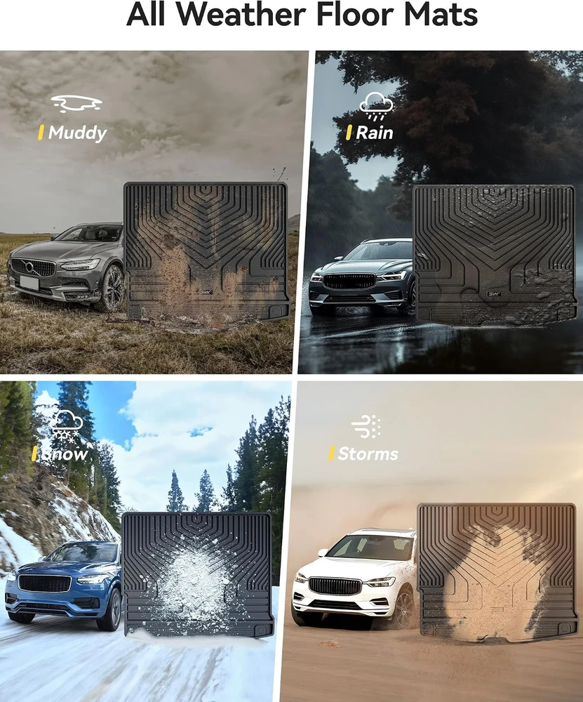 3W bagažinės kilimėlių rinkinys Volvo XC60 2019–2026, TPE, 3 dalių, 3W-Volvo XC60