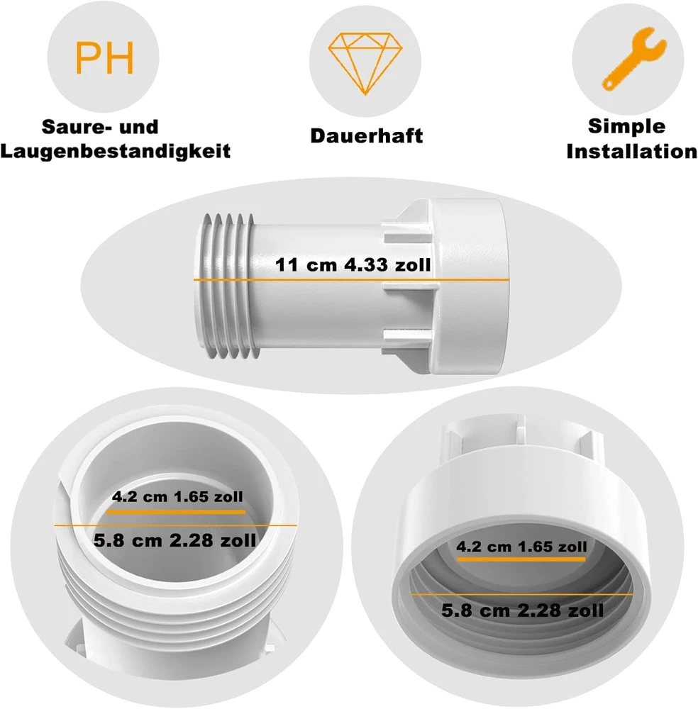 4Baohui Adapteris IBC S60x6 plastikinis su stambiagijiu sriegiu ir PVC tarpine vandens talpyklai