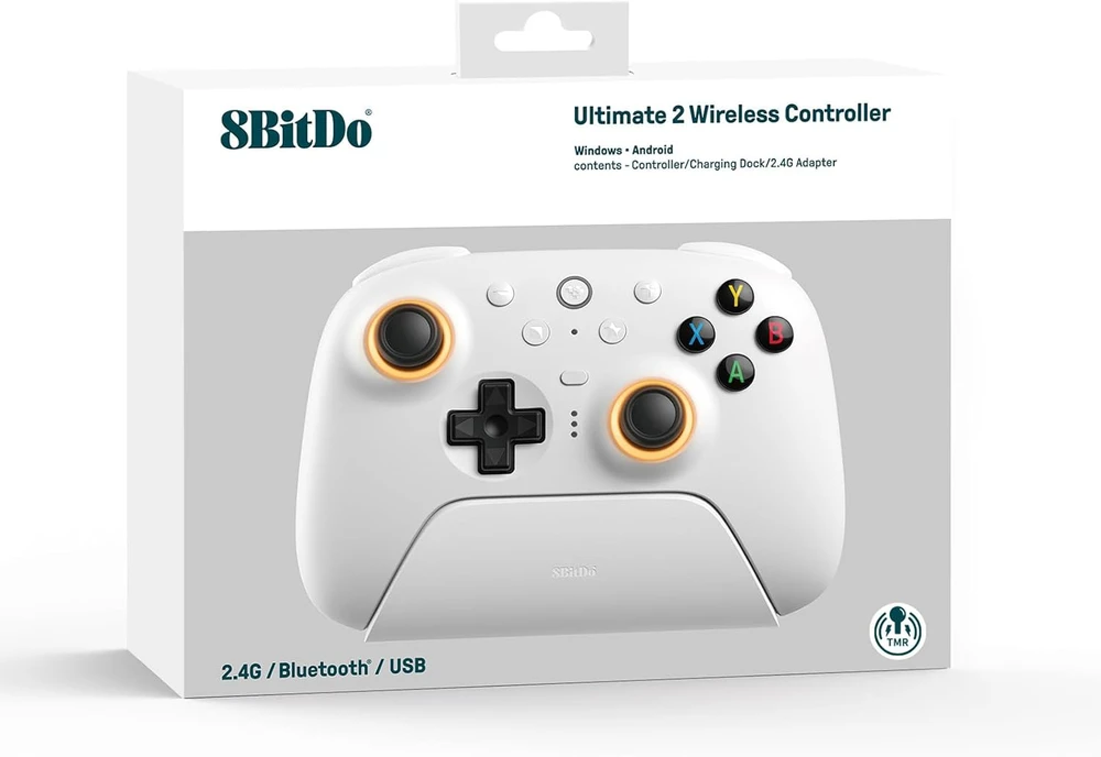 8BitDo Ultimate 2 2.4G Belaidis Pultelis | Baltas