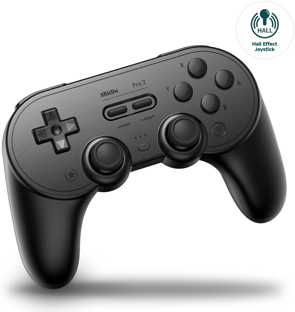 8BitDo PRO 2 Gamepad Hall Ed Belaidis Pultelis | Juodas