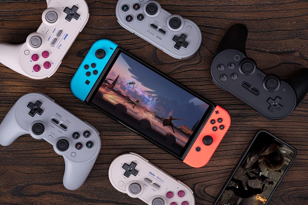 8BitDo PRO 2 Gamepad Hall Ed Belaidis Pultelis | Juodas