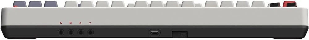 8Bitdo mechaninė klaviatūra, Bluetooth, 2.4G ir USB-C, 87 klavišų, keičiami jungikliai, ispanų QWERTY