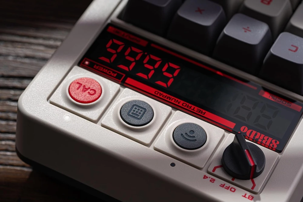 8BitDo mechaninė skaitmeninė klaviatūra su kalkuliatoriaus režimu, Bluetooth, laidinė, Windows ir Android, N Edition