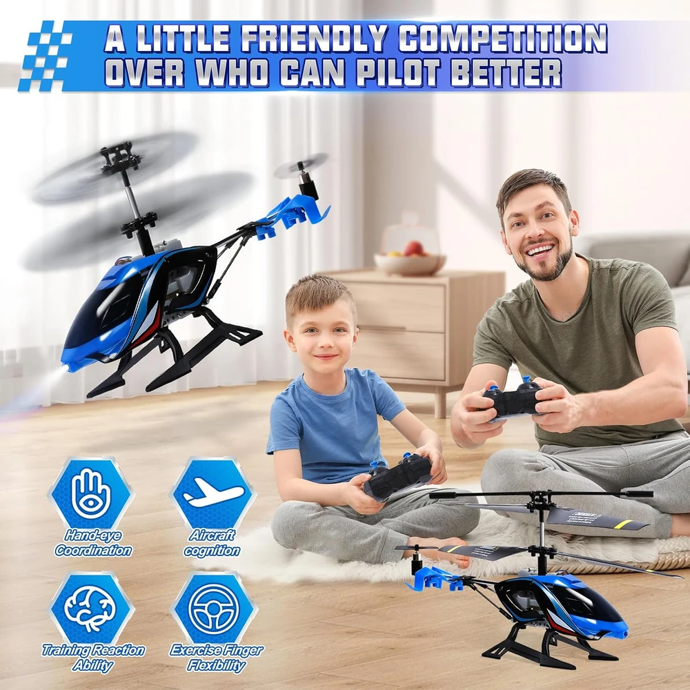 A ALPHA nuotoliniu būdu valdomas RC sraigtasparnis su LED apšvietimu, 2,4 GHz, EC858960