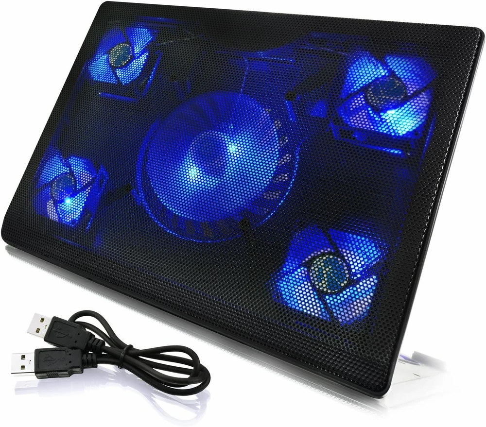 AAB Cooling AABCOOLING nešiojamojo kompiuterio aušinimo stovas su 5 ventiliatoriais ir USB, NCO084