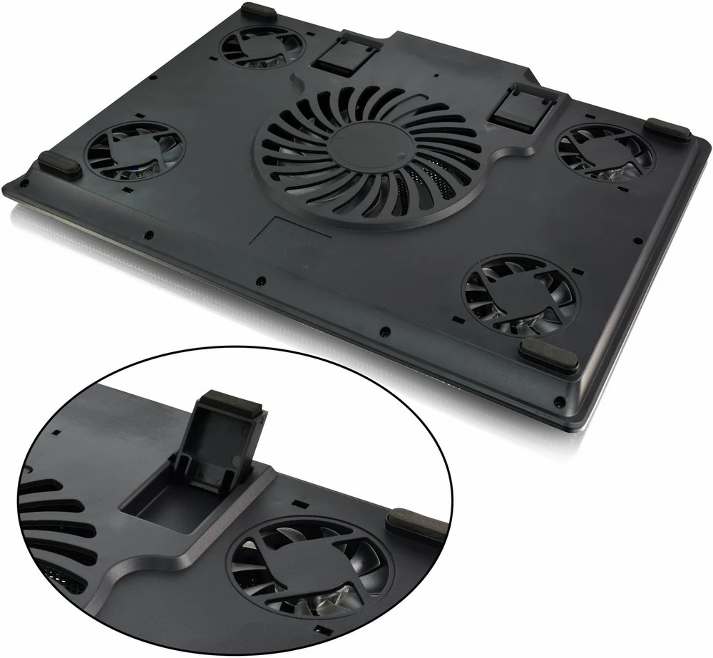 AAB Cooling AABCOOLING nešiojamojo kompiuterio aušinimo stovas su 5 ventiliatoriais ir USB, NCO084