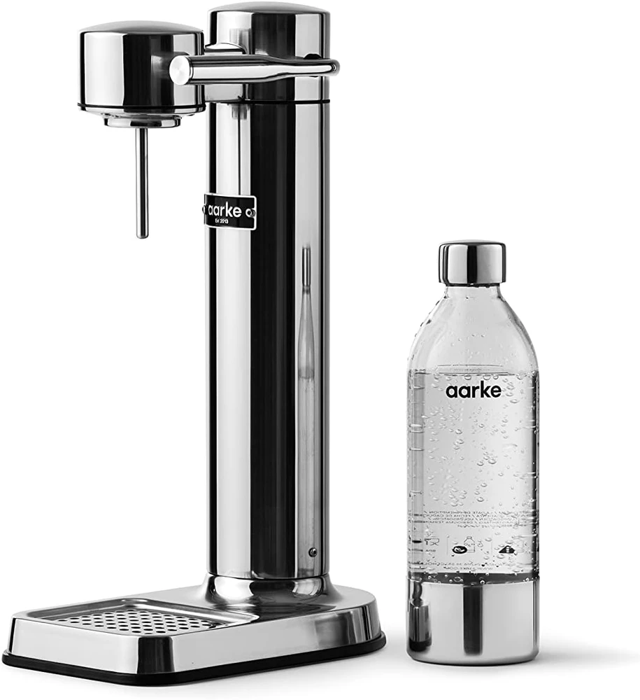 Aarke vandens gazavimo aparatas Carbonator 3, nerūdijančio plieno korpusas, 2 x 800 ml PET buteliai